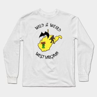 Wild & Weird West Virginia (Monster Trio) Long Sleeve T-Shirt